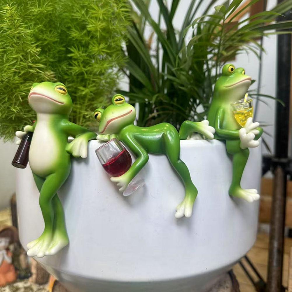 Resin Frog Statue Bonsai Acces - Bonsai Garden With Pond のレビューと価格