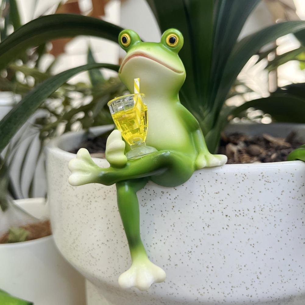 Resin Frog Statue Bonsai Acces - Bonsai Garden With Pond のレビューと価格