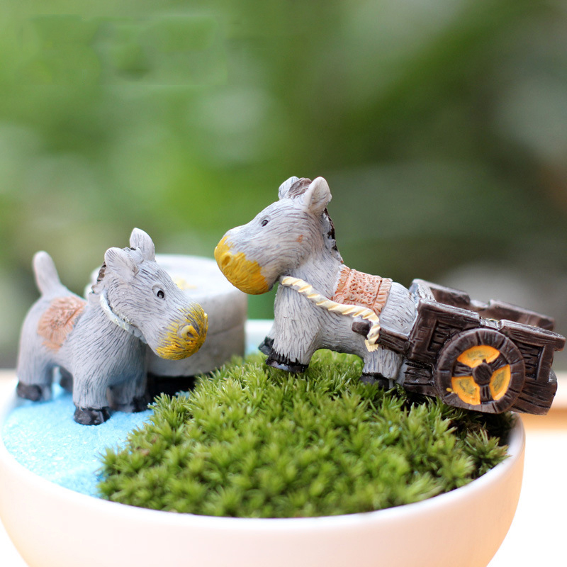 Animal Figurines Mini Donkey P - Japan Bonsai Garden のレビューと価格