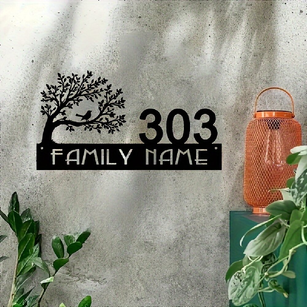 Custom Metal Address Sign with - Bonsai Garden Tree のレビューと価格