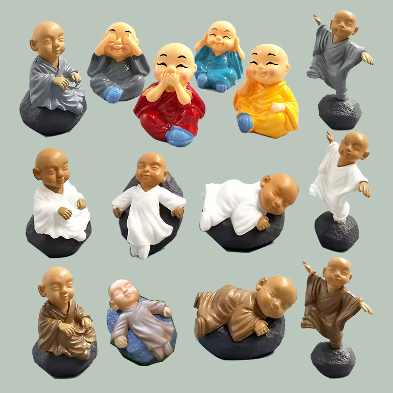 4pcs Chinese Kongfu Monk Minia - Japan Bonsai Garden のレビューと価格