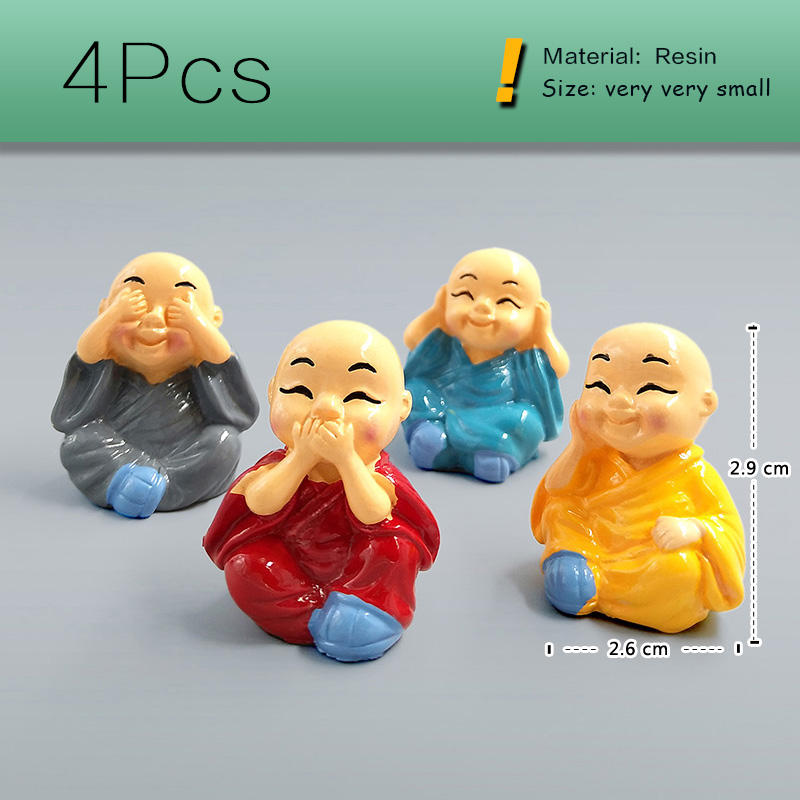 4pcs Chinese Kongfu Monk Minia - Japan Bonsai Garden のレビューと価格