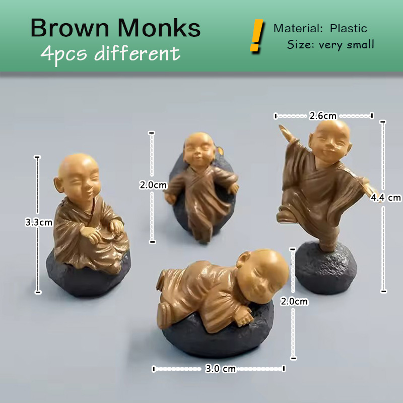4pcs Chinese Kongfu Monk Minia - Japan Bonsai Garden のレビューと価格