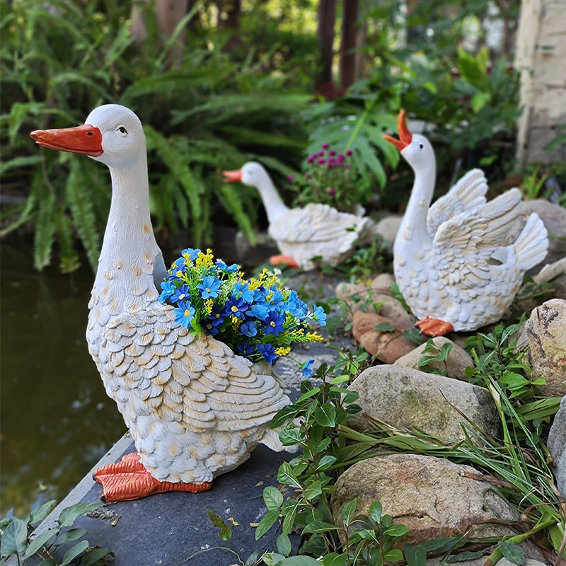 Cartoon Duck Flower Pot Outdoo - Bonsai Garden With Pond のレビューと価格