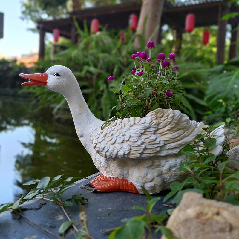 Cartoon Duck Flower Pot Outdoo - Bonsai Garden With Pond のレビューと価格
