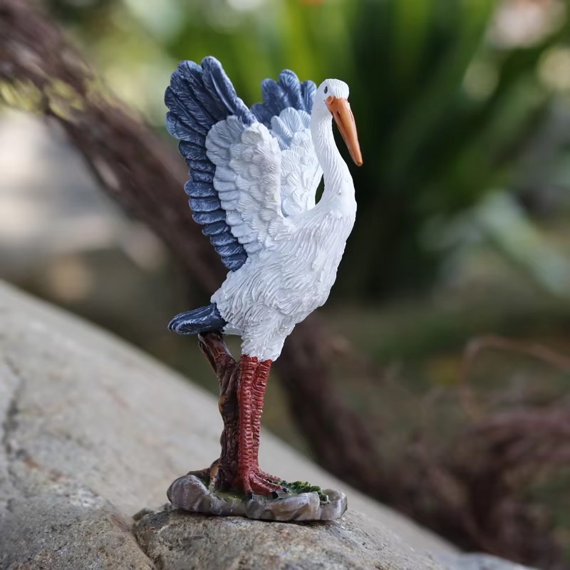 Mini Cute Egret Crane Resin St - Bonsai Garden With Pond のレビューと価格
