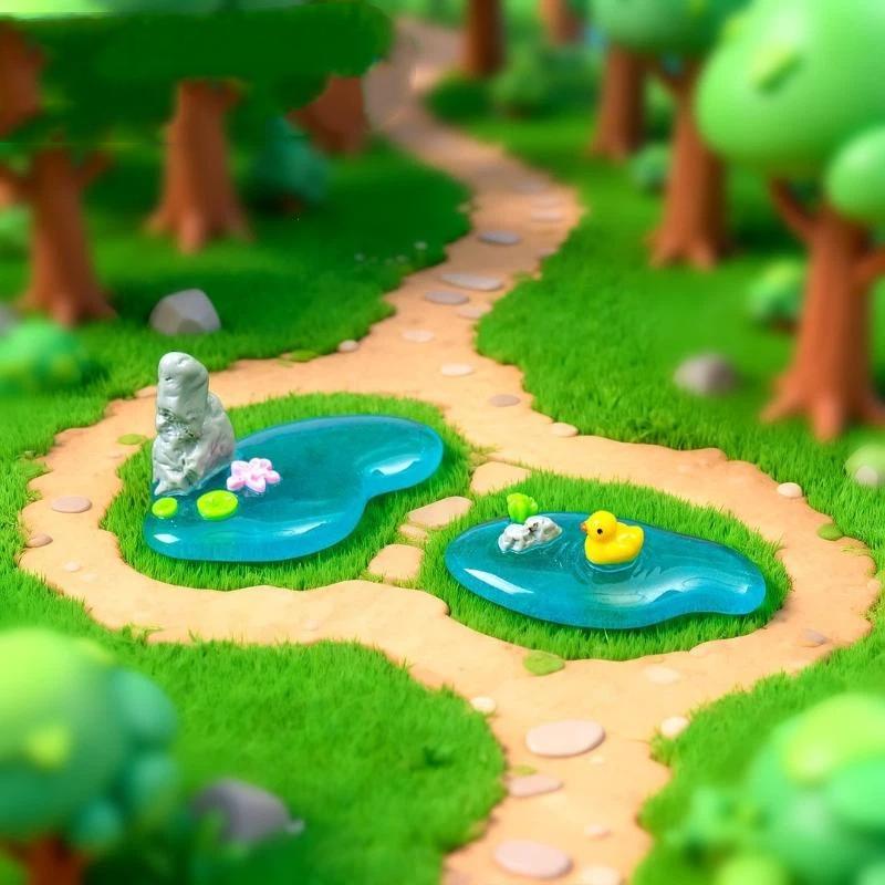 【HG】Mini Resin Pond Ornaments  - Bonsai Garden With Pond のレビューと価格