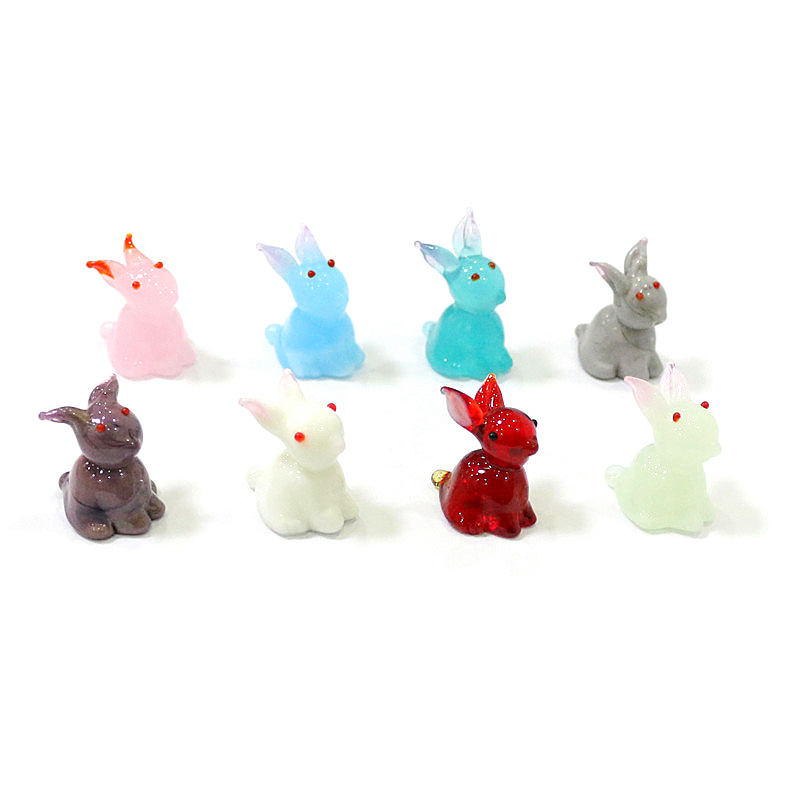 2pcs Mini Glass Bunny Figurine - Japan Bonsai Garden のレビューと価格