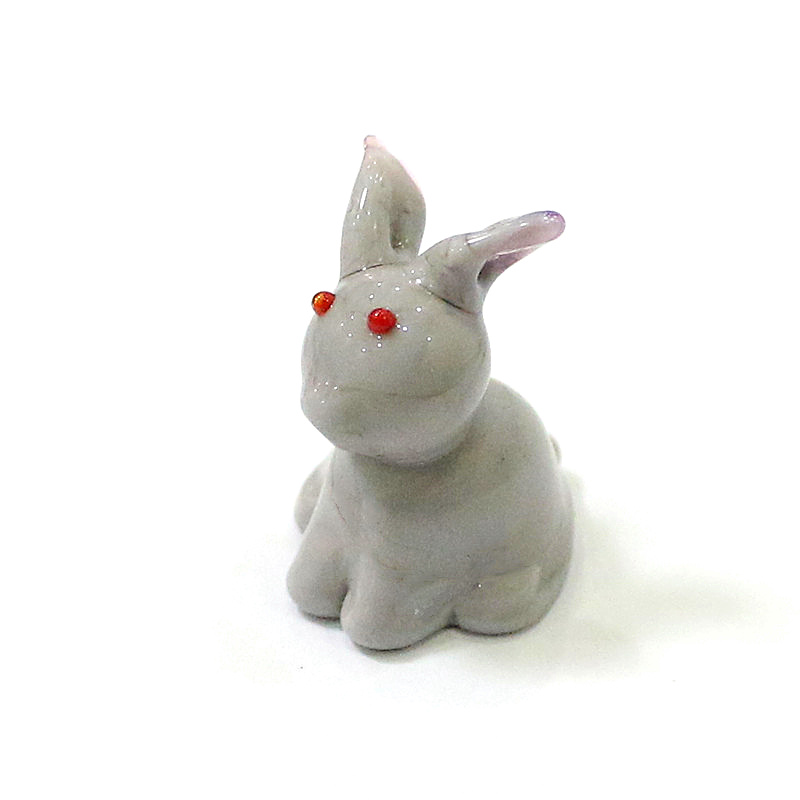 2pcs Mini Glass Bunny Figurine - Japan Bonsai Garden のレビューと価格