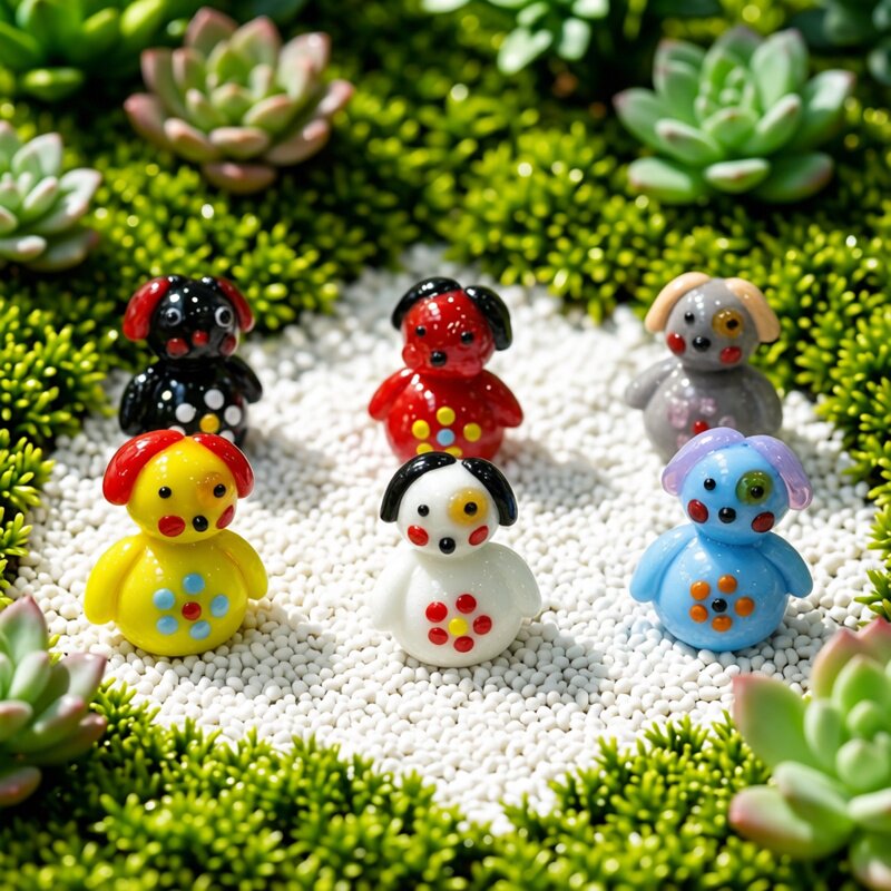 Cute Handmade Mini Glass Dog F - Japan Bonsai Garden のレビューと価格
