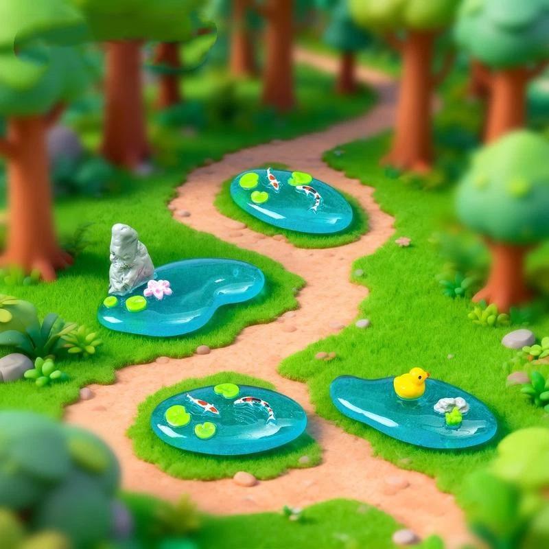 Mini Resin Pond Ornaments With - Bonsai Garden With Pond のレビューと価格